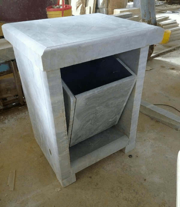 سطل زباله طرح سنگی 